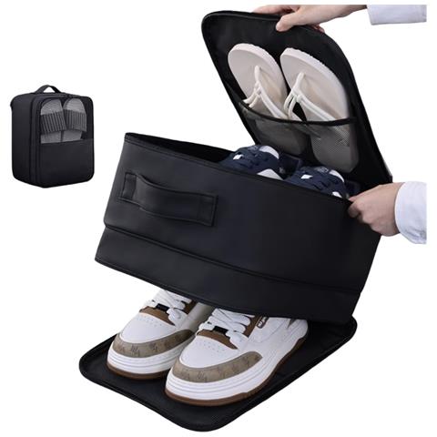 Borsa Porta Scarpe Da Viaggio - Grande Capacità, Organizer Impermeabile Black - Foto 1