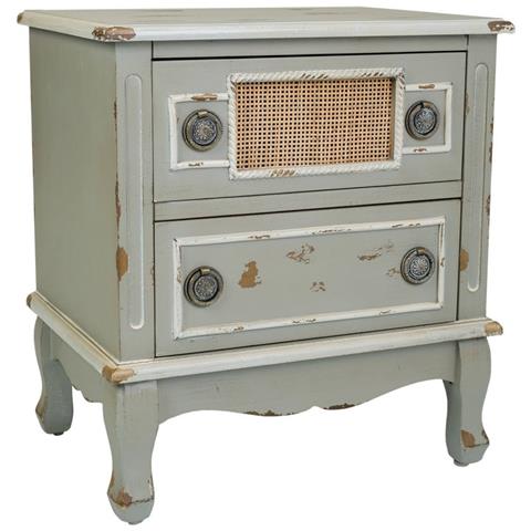 Comodino In Legno E Rattan Di Bambù, Dimensioni 50x36x56,5 Cm. - Foto 1