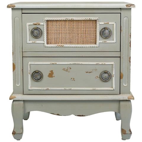 Comodino In Legno E Rattan Di Bambù, Dimensioni 50x36x56,5 Cm. - Foto 2