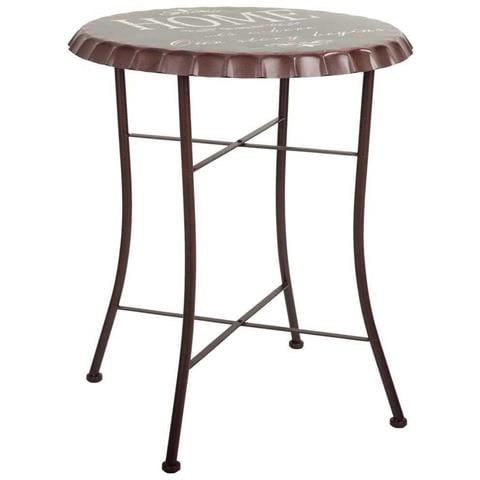 Tavolo Rotondo In Metallo Nero D60x71h Cm - Foto 1