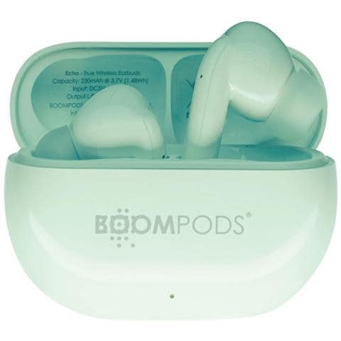Auricolari Tws Bluetooth 5.3 Extra Bass Modello Echobuds, Verde Menta - Foto 1