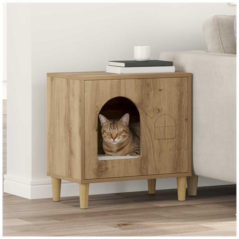 Casa per Gatti Rovere Artigianale 51 x 30 x 52 cm - Foto 2