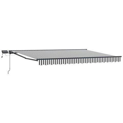 Cornice per Tenda Manuale con LED Antracite e Bianco 4,5 × 3 m - Foto 1
