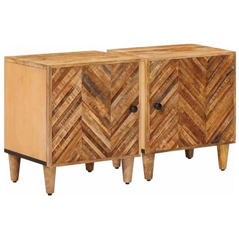 Comodino 2 pcs Marrone 40 x 33,5 x 46 cm - Foto 1