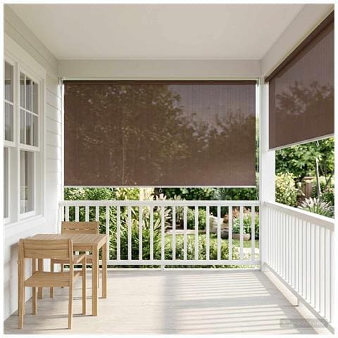 Tenda a Rullo Esterno Blocco UV 90% Tortora 300 x 230 cm HDPE - Foto 2
