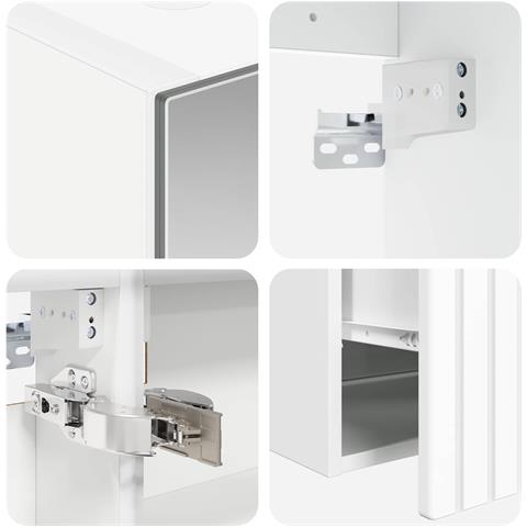 Set di Armadi da Bagno 5 pcs Bianco 50 x 14,5 x 70 cm - Foto 9