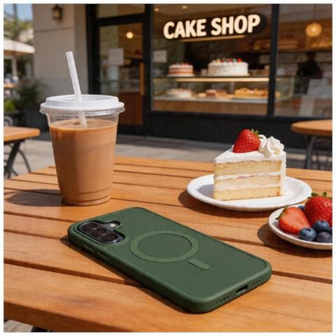 Tech-protect Magmat Magsafe Custodia Per Telefono Samsung Galaxy A36 / A56 / A37 5g, Verde Opaco - Foto 4