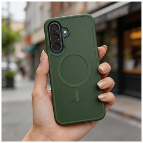 Tech-protect Magmat Magsafe Custodia Per Telefono Samsung Galaxy A36 / A56 / A37 5g, Verde Opaco - Foto 1