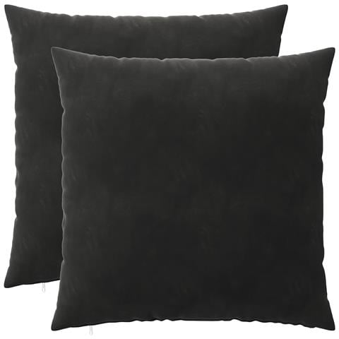 Cuscino con cuscino HEERLEN 2 pz Nero Velluto - Foto 1