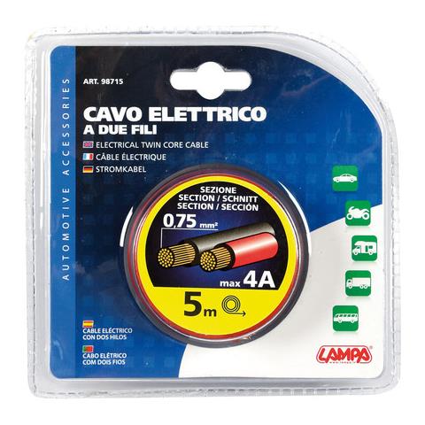 Cavo Elettrico A 2 Fili 5m X 0,75 Mm2 - Foto 2