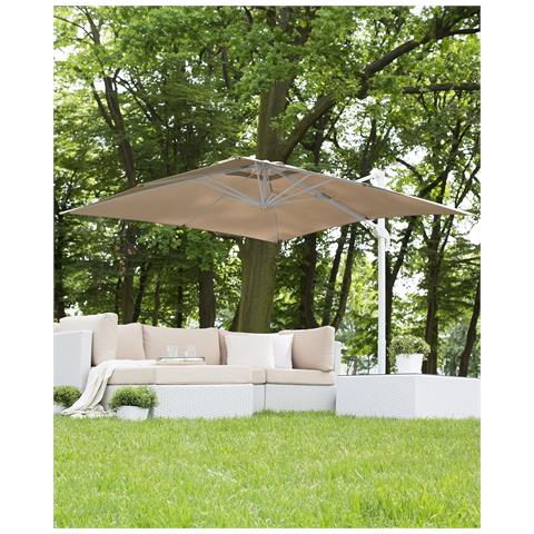 Ombrellone Da Giardino Mocca Bianco 250 X 250 X 235 Cm Monza - Foto 20