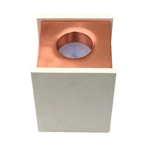 V-tac Vt-860 Portafaretto Soffitto Quadrato In Gesso Bianco Con Bordo Metallo Opaco Oro Rosa Per 1xgu10-gu5.3 - Sku 3115 - Foto 1