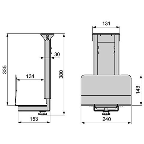 , 3196125 Supporto Cpu Verticale Per Ufficio In Acciaio Verniciato Alluminio, B00xkv7m5c - Foto 2