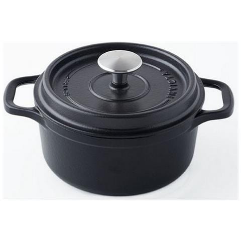 402201 Casseruola Rotonda In Ghisa Smaltata 20 Cm Colore: Nero - Foto 2