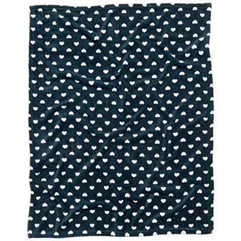 Coperta In Pile, Coperta Neonato, Pile Bebè, Plaid In Pile, Versatile Coperta Coccolone Per Bambini E Bambine, 75 X 100 Cm, 100 X 75 Cm, Motivo Cuori, blu - Foto 2