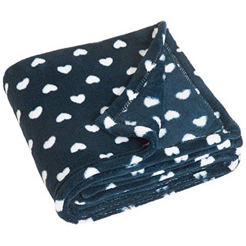 Coperta In Pile, Coperta Neonato, Pile Bebè, Plaid In Pile, Versatile Coperta Coccolone Per Bambini E Bambine, 75 X 100 Cm, 100 X 75 Cm, Motivo Cuori, blu - Foto 1