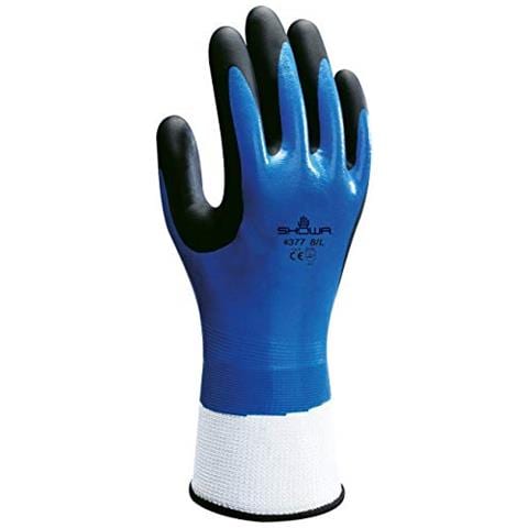 Nitrile 377, Rivestimento In Schiuma Di, Nitrili, Usi Generici, Blu Con Palmo Nero, 7 / M - Foto 1