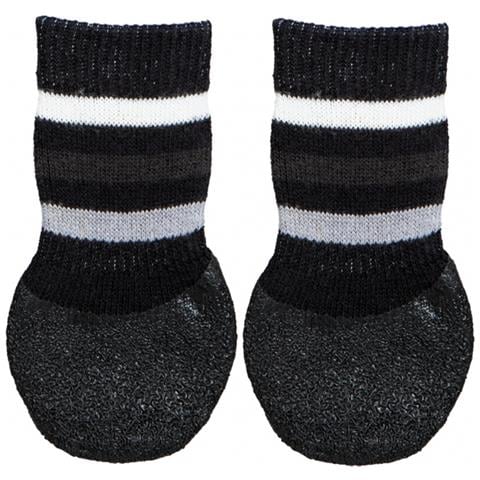 XL Calzini protettivi per Zampe Trixie Walker Colore: Nero//Grigio 2 Pezzi