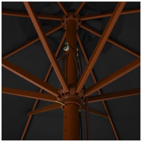 Ombrellone da Esterni con Palo in Legno 300 cm Antracite - Foto 5