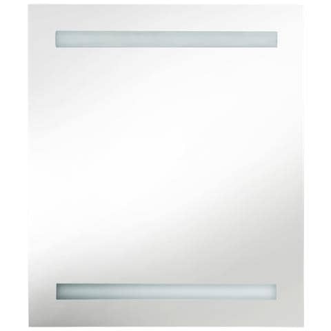 Armadietto Bagno con Specchio e LED Bianco e Rovere 50x14x60 cm - Foto 8