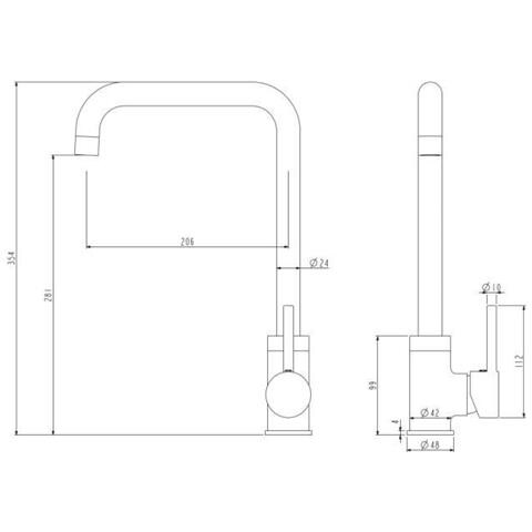 Kiloo Mixer Grafite Lavabo - Foto 2