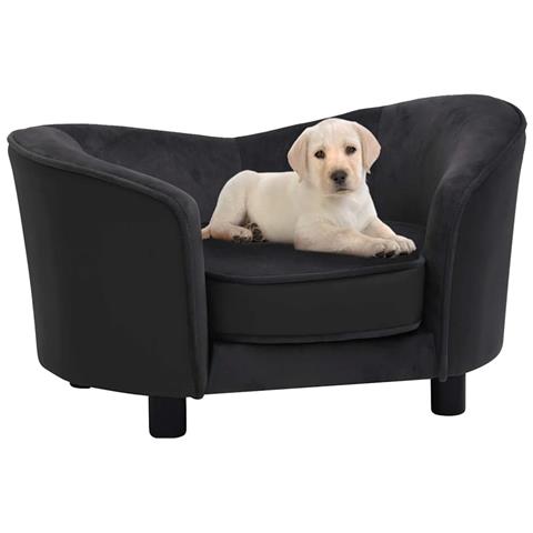 Divano per Cani Nero 69x49x40 cm in Peluche e Similpelle - Foto 9