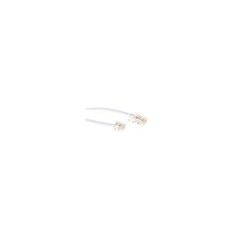 RJ11 - RJ45 cable, White, 3.0m 3m Bianco cavo di rete - Foto 1