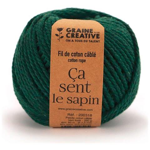 Cotone Macramè Ø 2,5 Mm X 80 M - Verde Scuro - Foto 1