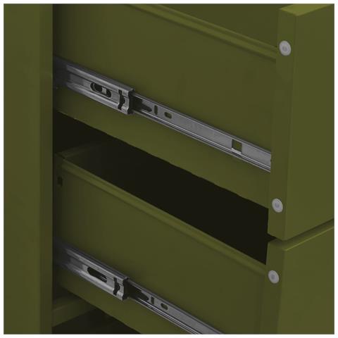 Cassettiera Verde Oliva 80x35x101,5 cm in Acciaio - Foto 10