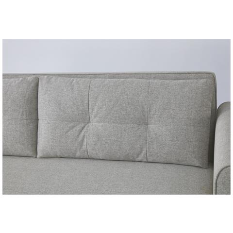 Soho Divano Convertibile 3 Posti In Tessuto Grigio Chiaro - Foto 12