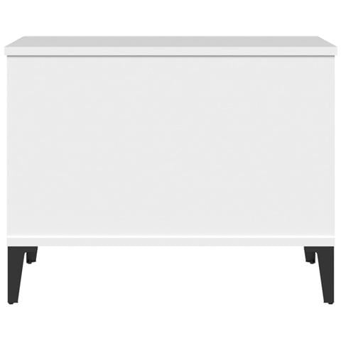 Tavolino Da Salotto Bianco 60x44,5x45 Cm In Legno Multistrato - Foto 2