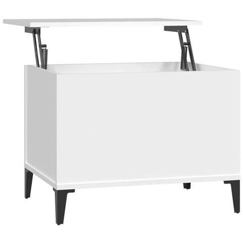 Tavolino Da Salotto Bianco 60x44,5x45 Cm In Legno Multistrato - Foto 1