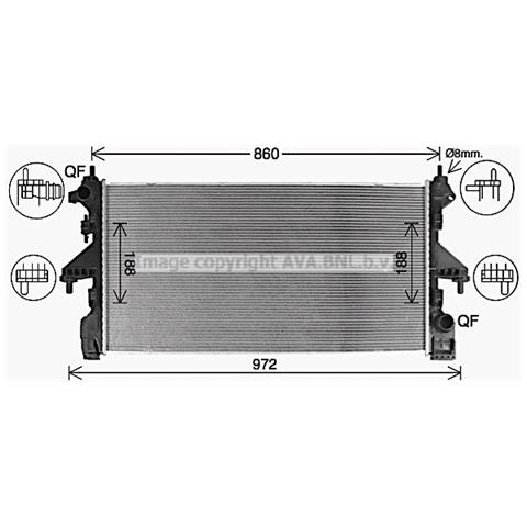 Ava Quality Radiatore Motore Cn2321 - Foto 1