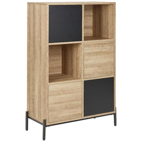 Libreria Legno Chiaro E Grigio Moines - Foto 6