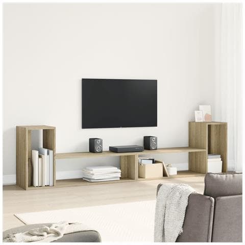 Mobili Tv 2 Pz Rovere Sonoma 100x30x50 Cm In Legno Multistrato - Foto 3