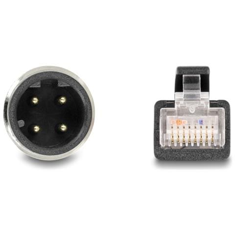 Cavo M12 codificato D a 4 pin maschio per RJ45 maschio PVC 5 m - Foto 2