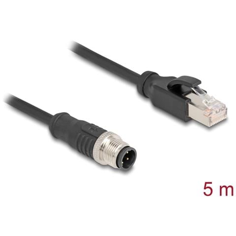 Cavo M12 codificato D a 4 pin maschio per RJ45 maschio PVC 5 m - Foto 3