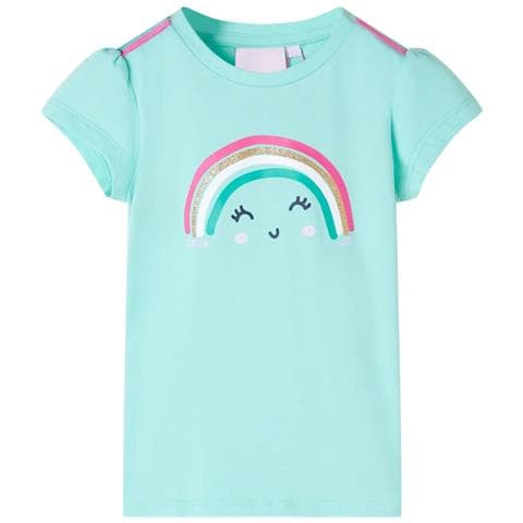 Maglietta Da Bambina Menta Chiaro 104 - Foto 1