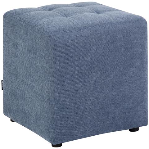 Pouf Kansas Tessuto Blu - Foto 2