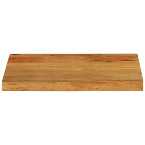 Piano Tavolo Bordi Vivi 60x40x2,5 Cm In Legno Massello Di Mango - Foto 3