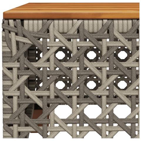 Set Divani da Giardino 11 pz con Cuscini in Polyrattan Grigio - Foto 9