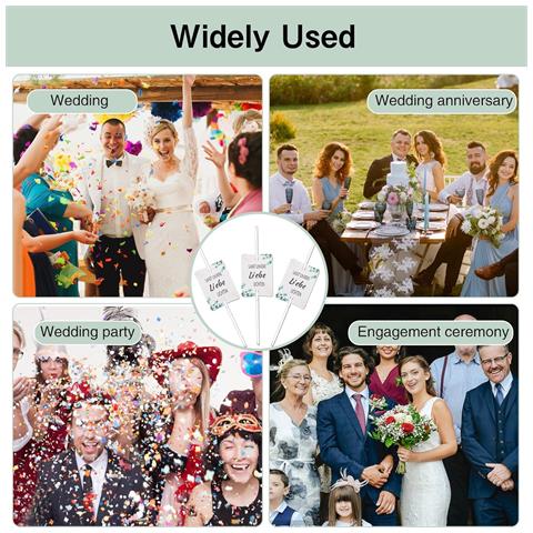 Eleganti Fascette Per Cannucce Matrimoniali Con Messaggi In Tedesco - Eccellenza Visiva! - Foto 2