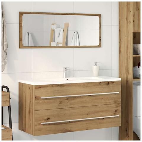 Mobile Lavabo Bagno Artigianale 100x38,5x48cm Legno Multistrato - Foto 1