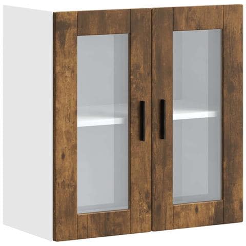 Pensile Da Cucina Con Porta In Vetro Porto Rovere Fumo - Foto 2