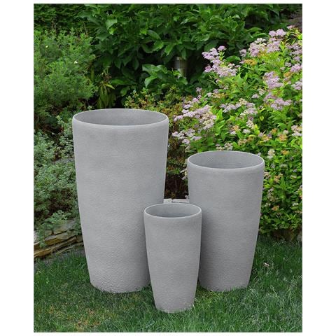 Set Di 2 Vasi Per Piante Abdera 23 Cm Grigio - Foto 1