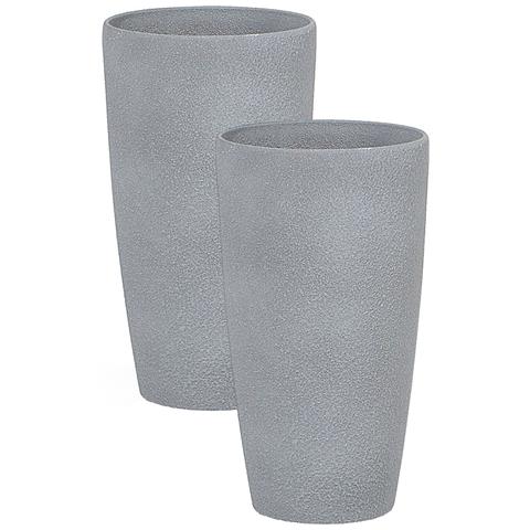 Set Di 2 Vasi Per Piante Abdera 23 Cm Grigio - Foto 2