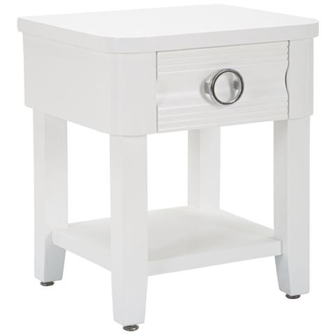 Comodino Mf10 - Bianco - Legno - 45x40x54 Cm - Foto 1