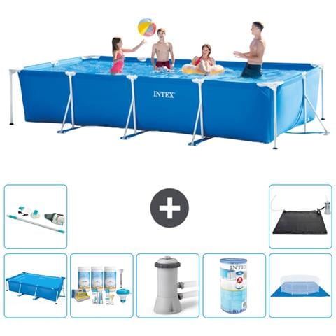 Piscina Fuori Terra - Rettangolo - 450x220x84 Cm - Blu - Include Accessori Coordinati A312 - Foto 1