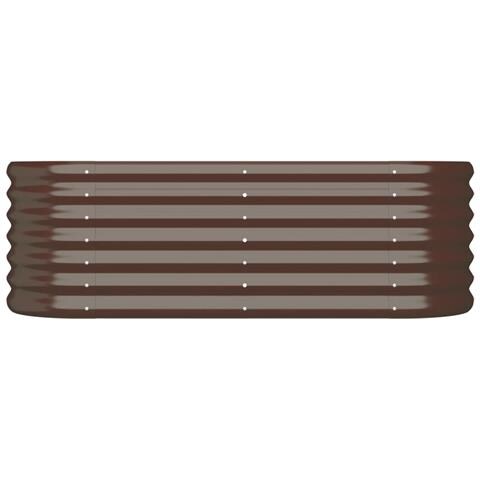 Letto Giardino Acciaio Verniciato A Polvere 114x40x36cm Marrone - Foto 2