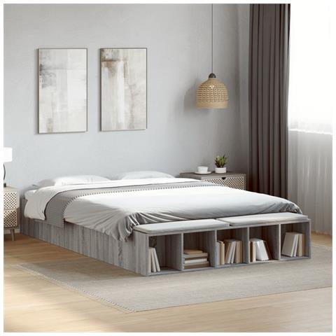 Giroletto Grigio Sonoma 140x200 Cm In Legno Multistrato - Foto 8